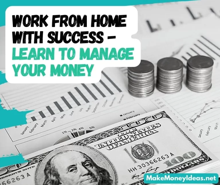 Learn to manage your mooney - Work from home with success